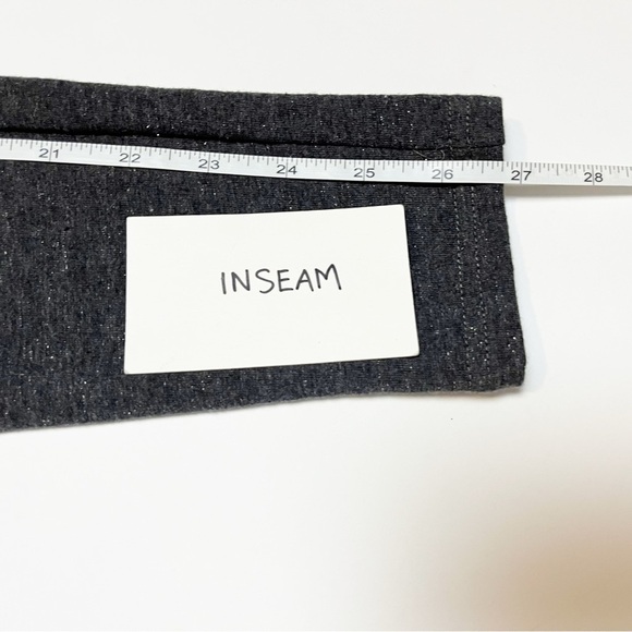 Matilda Jane metallic gray leggings medium charcoal neutral stretch solid - Picture 9 of 10